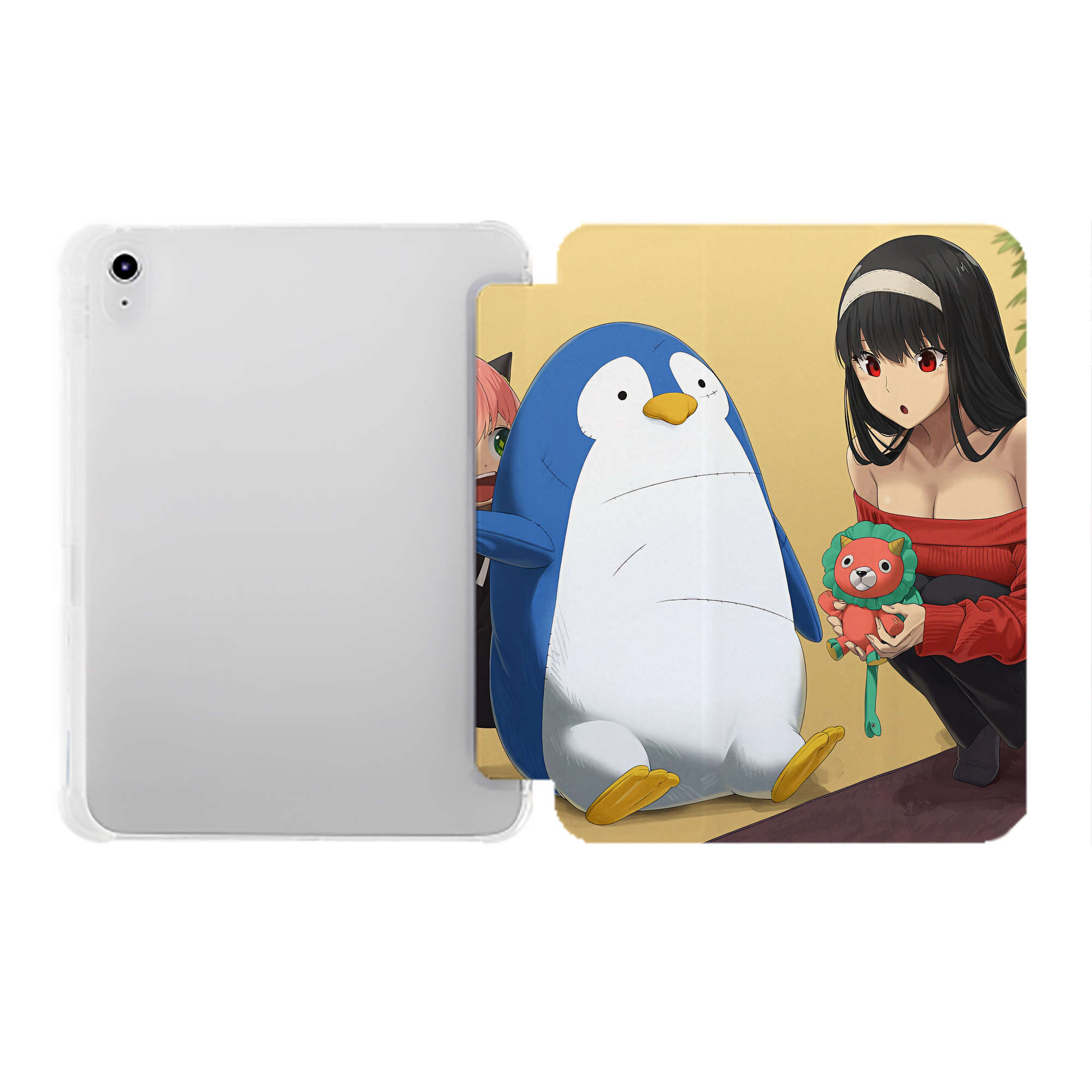 （画像用） SPY×FAMILY间谍家家酒 IPad ケース ペン収納付き 三つ折りスタンド PUレザー×シリコン 対応機種9.5/10.5/10.9インチ